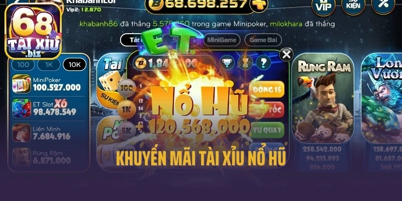 Khuyến mãi Tài xỉu nổ hũ