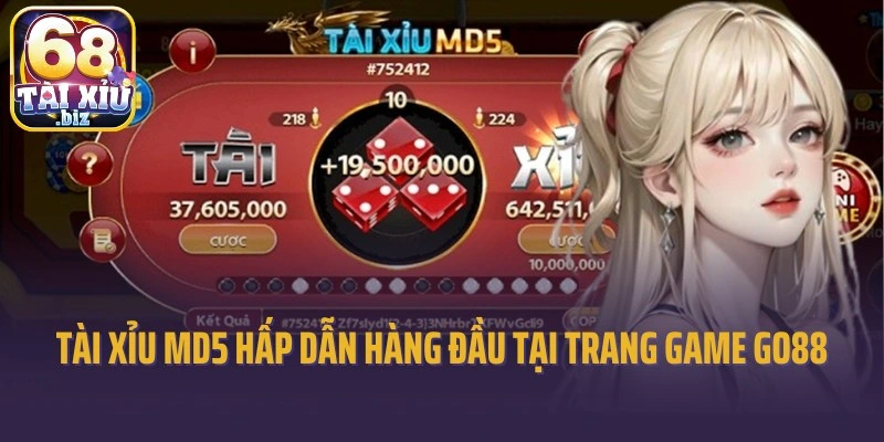 Tài xỉu MD5 hấp dẫn hàng đầu tại trang game Go88